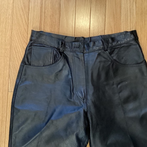 Leather Trousers, black, 5 pocket style, size 31 - Picture 4 of 12